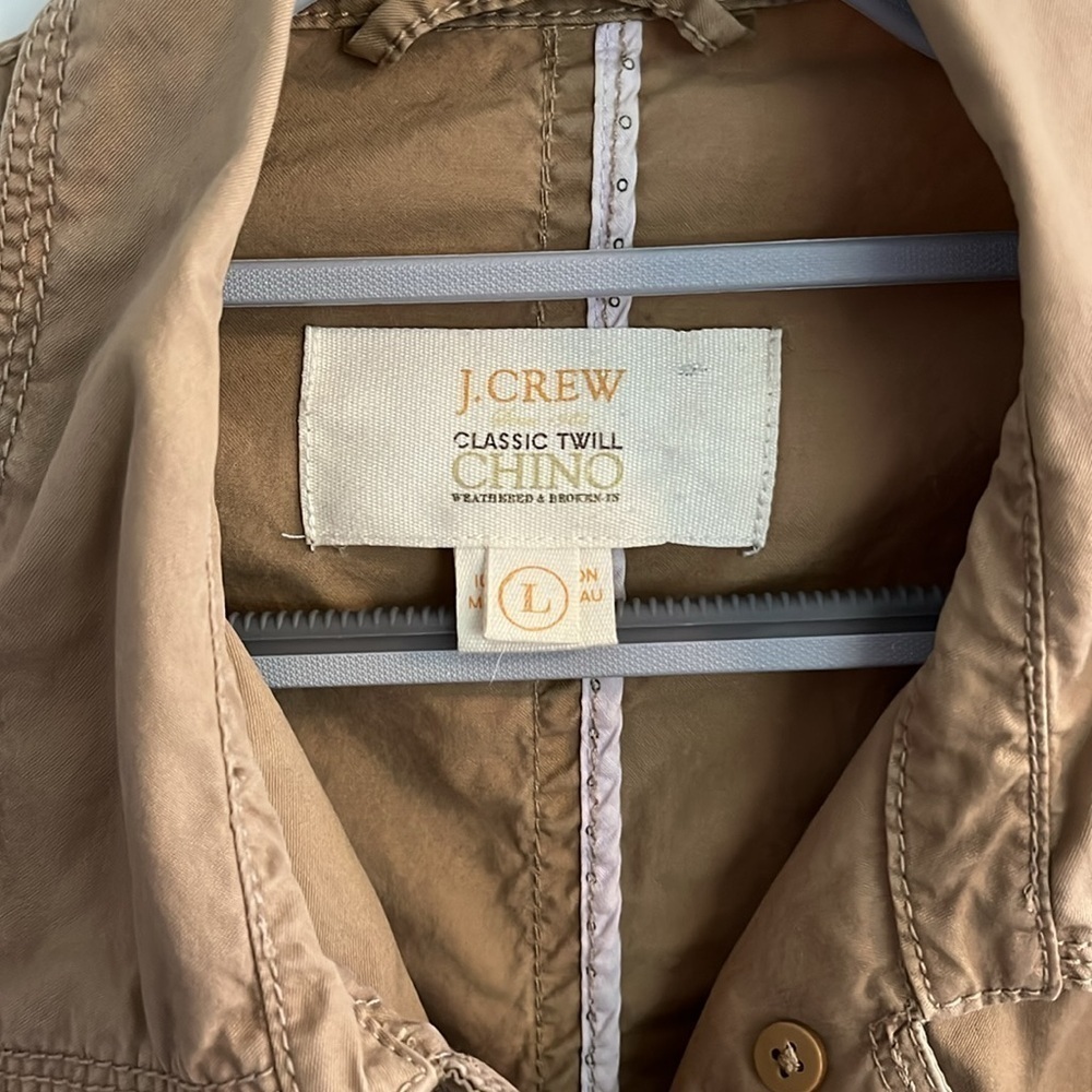 J.Crew Classic Twill Chino Belted Field Jacket EUC - Picture 5 of 8